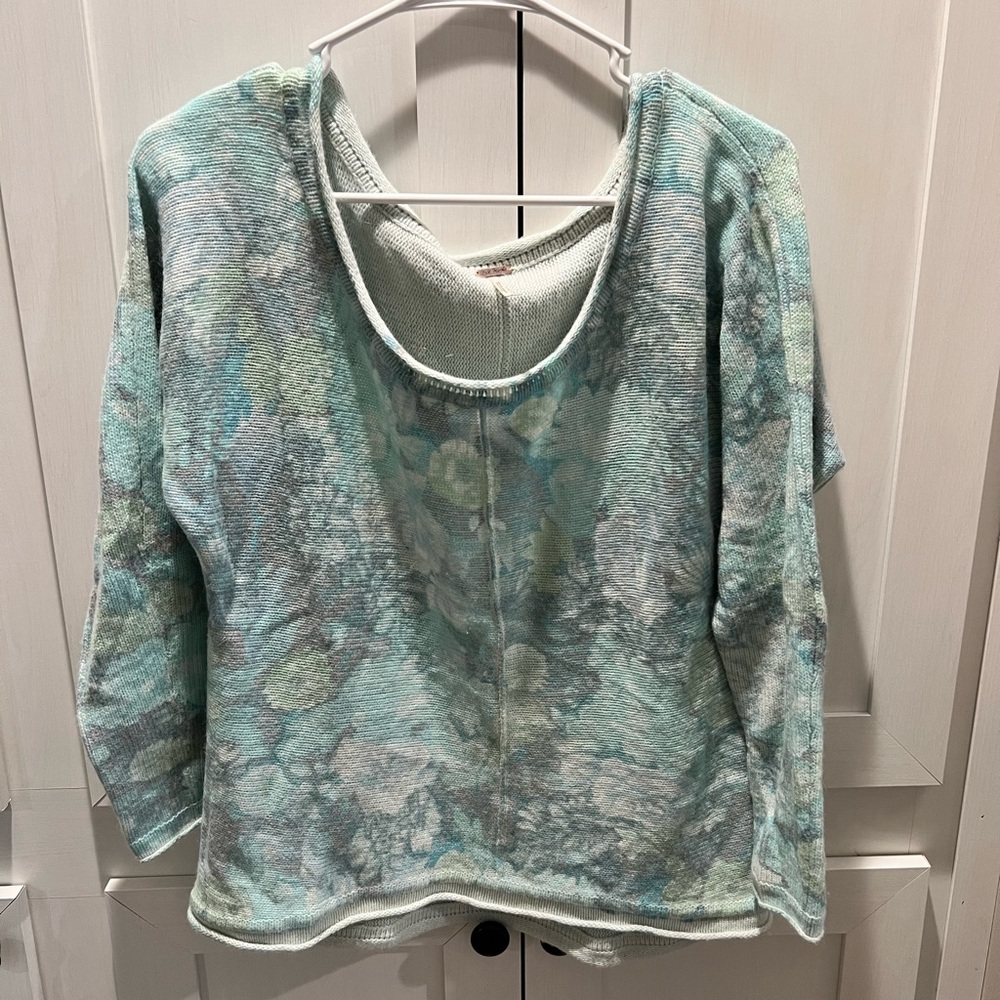 Free people size medium angora blend rolled edge sweater - Picture 2 of 6